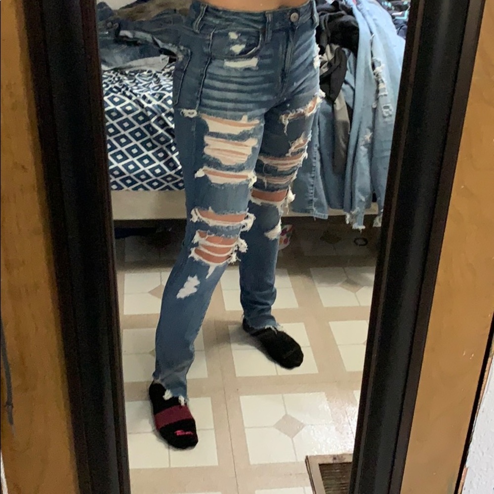 Destroyed American Eagle Jeans